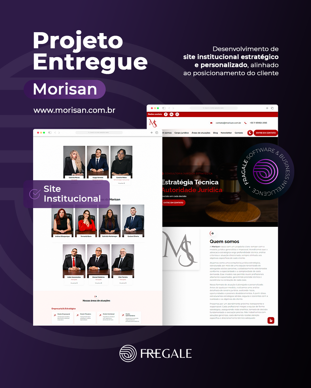 Projeto Morisan — Site institucional jurídico